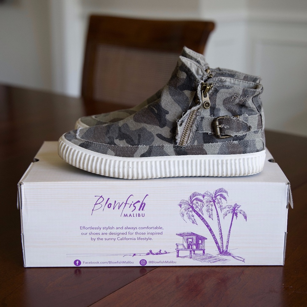 Women's Blowfish High Top Sneakers.  Camo.  Size 7.